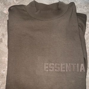 FEAR OF GOD essentials shirt in olive green color oversized women size small